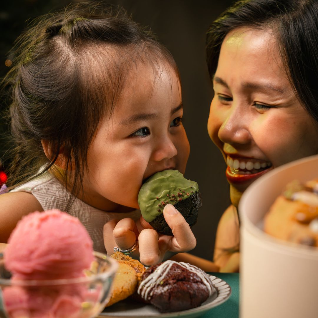 Matcha Kookie Bites with Nutella Filling