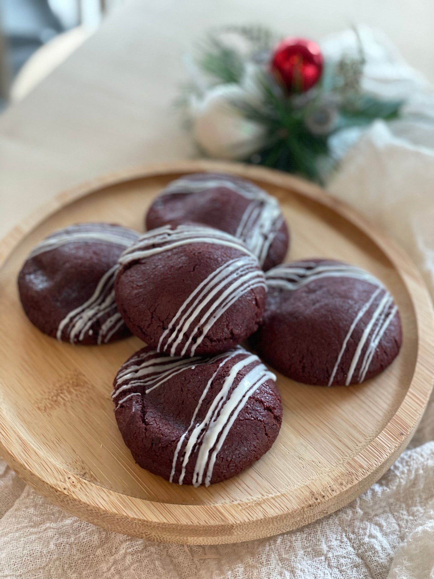 Red Velvet Kookie Bites with Cream Cheese Filling