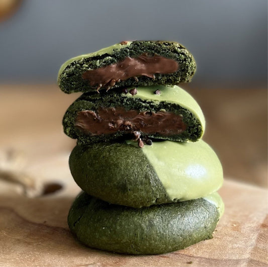 Matcha Kookie Bites with Nutella Filling
